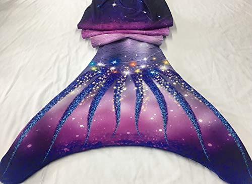 shepretty Traje de baño de Cola de Sirena para niñas Conjunto de Cuatro Piezas,JCKA17-120