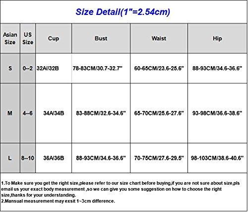 SHOBDW 2018 Nuevas Mujeres Push-up Bra Bikini Playa Set Traje de baño (Amarillo, M)