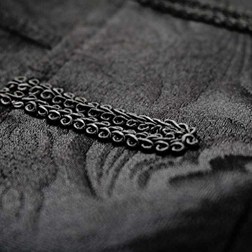 SHOBDW Hombres Cardigans Talla Grande Invierno Cálido Sólido Stand Collar Vintage Tailcoat Chaqueta Rompevientos Abrigo Outwear Botones Retro Abrigos Largos Trajes y Blazers(B-Negro,XL)