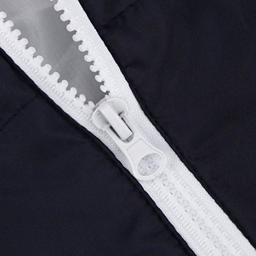 SHOBDW Hombres Delgado Informal Chaqueta Caliente Encapuchado Invierno Gruesa Abrigo Parka Abrigo con Capucha (Armada, XL)