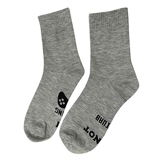 SHOBDW Hombres Unisex 'No molestar' Gran regalo para gamers Navidad Carta del día de San Valentín Imprimir Divertido Novedad Novedad Calcetines cómodos y suaves para el tobillo (talla única, S-Gris2)