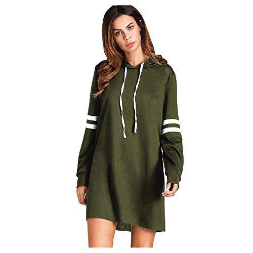 SHOBDW Liquidación Venta Moda Mujer Sexy Nueva Otoño Invierno Sudadera con Capucha Larga Sudadera Jersey Pullover Manga Larga Vestido(Blanco,S)
