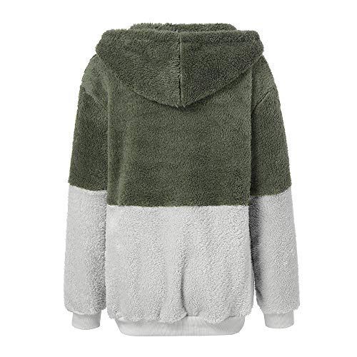 SHOBDW Liquidación Venta Mujer Sudadera con Capucha Suelta Tallas Grandes Jersey de Mujer Jersey otoño Invierno Manga Larga Remata Abrigo cálido (L, S-Verde)