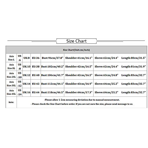 SHOBDW Moda Mujeres de Invierno Chaqueta Larga Abrigo de algodón Caliente Slim Trench Parka Ropa L-4XL (Negro, XXXXL)