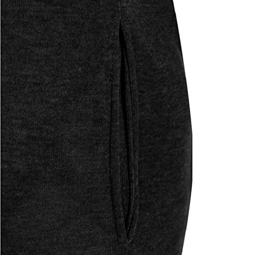 SHOBDW Mujer Liquidación Venta Sudadera con Capucha para de Color sólido Casual Fit Recta Invierno Manga Larga Tops Abrigos Chaqueta Sexy Vestidos Delgados (S, S-Negro)