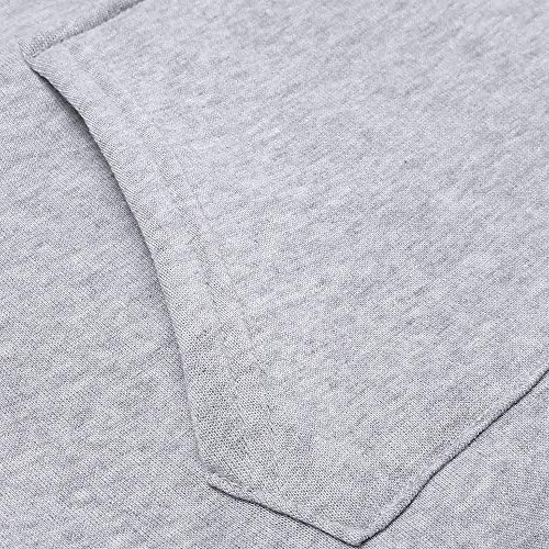 SHOBDW Mujer Liquidación Venta Sudadera con Capucha para de Color sólido Casual Fit Recta Invierno Manga Larga Tops Abrigos Chaqueta Sexy Vestidos Delgados(Gris,M)