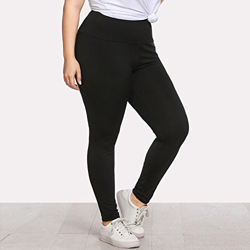 SHOBDW Mujer Moda Talla Grande Cintura Sexy Leggings Capri Fitness Mallas para Correr Deporte Gimnasio Entrenamiento Pantalones Yoga Deporte Pantalones Deportivos Deportivos(Negro,5XL)