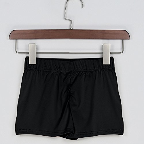 SHOBDW Pantalones de Verano Mujeres Shorts Deportivos Gimnasio de Moda Workout Waistband Skinny Yoga Short Pants (M, Negro)