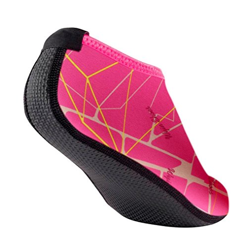 SHOBDW Peso Ligero De Secado rápido de Calcetines de Buceo Natación Zapatos de Agua Unisex para Buceo Snorkel Surf Piscina Playa Yoga Deportes Acuáticos Talla Grande, Hombres y Mujeres (Rosa, XS)
