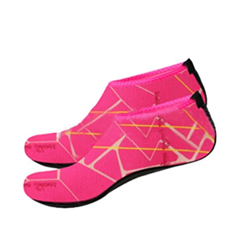 SHOBDW Peso Ligero De Secado rápido de Calcetines de Buceo Natación Zapatos de Agua Unisex para Buceo Snorkel Surf Piscina Playa Yoga Deportes Acuáticos Talla Grande, Hombres y Mujeres (Rosa, XS)