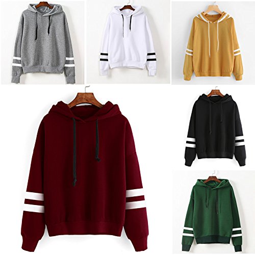 SHOBDW Sudadera Moda Mujer Suave Elegante Sexy Print Lindo o-Cuello Puro Otoño Invierno Sudadera con Capucha de Manga Larga(Púrpura,M)