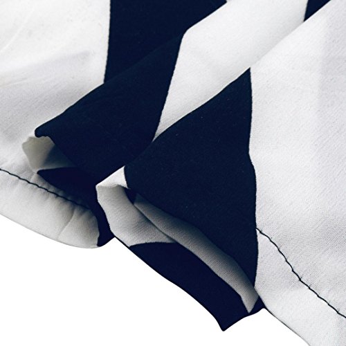 SHOBDW Vestido sin Mangas Largo a Rayas Mujeres Boho sin Mangas Señora O-Cuello Beach Sundrss Maxi Vestido de Verano (S, Azul-2)