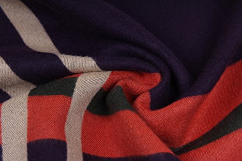 Shubb Bufandas de moda para hombre de invierno suave de cachemira bufanda de tacto para hombres, 178 x 38 cm