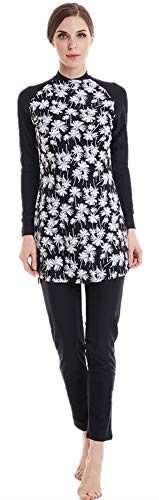 ShuoBeiter Mujeres Musulmán Traje de Baño Completa Muslim Swimwear Burkini Beachwear Modestos Islámica Ropa de Playa (3, L)