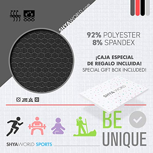 ShyaWorld Mallas Leggins Mujer Deportivos Fitness Pantalones Yoga de Alta Cintura Elásticos y Transpirables para Yoga Running (CON BOLSILLO GRIS CORTO, S)