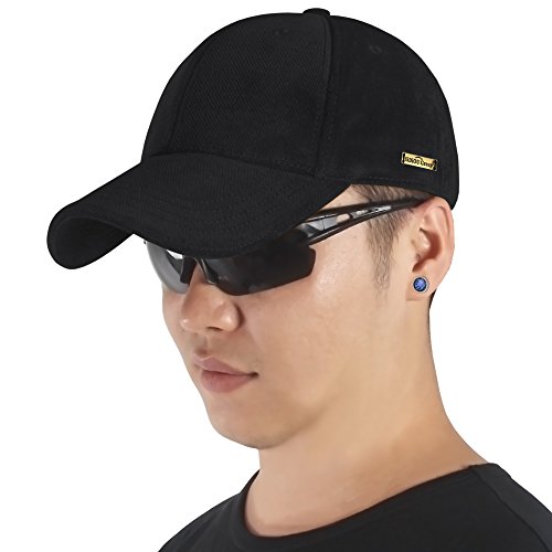 Sidiou Group Nueva Gorra de béisbol por Hombre in Invierno Gorra con Visera a la Moda Gorra cálida de algodón & Terciopelo Sombrero Casual al Aire Libre (Negro)