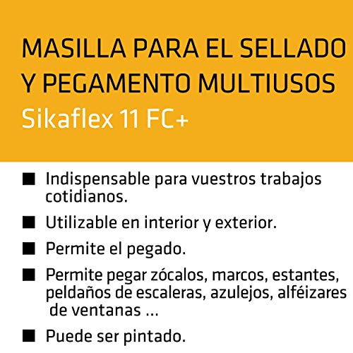 Sikaflex 659705 11 FC+, Adhesivo multiusos y sellador de juntas elástico, Beige, 300ml