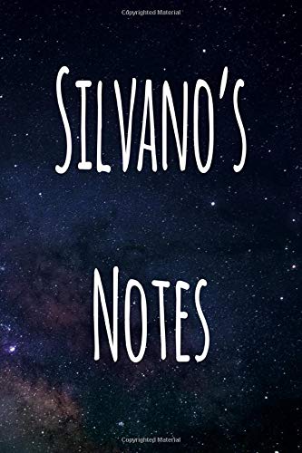Silvano's Notes: Personalised Name Notebook - 6x9 119 page custom notebook- unique specialist personalised gift!