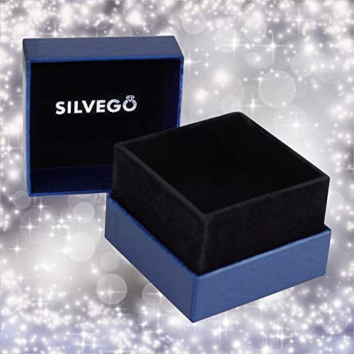 SILVEGO QRG4104M - Anillo de Boda para Mujer y Hombre Plata 925