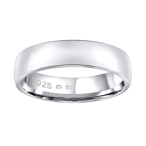SILVEGO QRG4104M - Anillo de Boda para Mujer y Hombre Plata 925