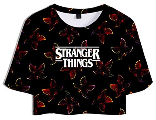 Silver Basic 3D Imprimiendo Camisetas y Shorts Ropa Deportiva de Verano para Niñas, Cartel-2, S…