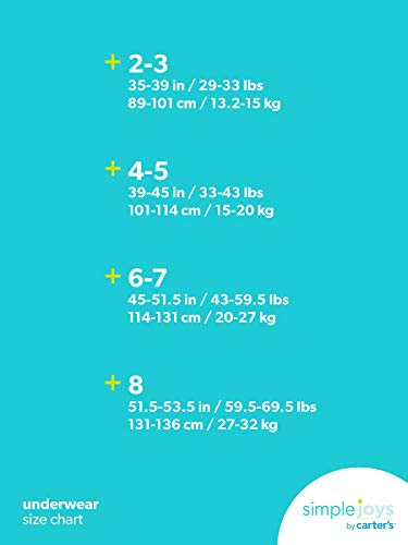 Simple Joys by Carter's 8-Pack Underwear Infant-and-Toddler-Bloomers, Pink/Mint/Floral, 6-7 años, Pack de 8