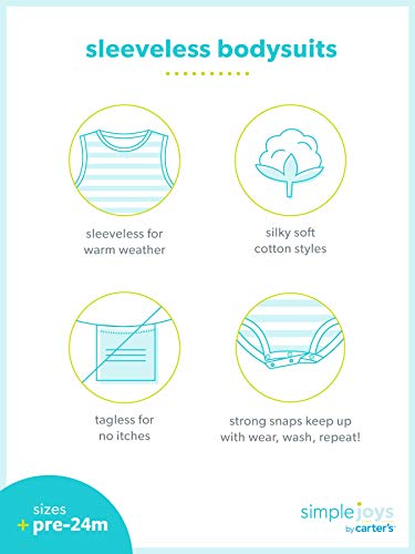 Simple Joys by Carter's - Body - para bebé niña multicolor Pink, Purple, Yellow, Floral 6-9 Months