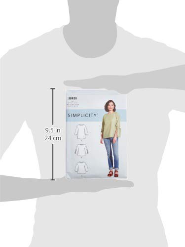 Simplicity SS8920H5 S8920-Patrones de costura para camisetas de mujer, H5 (6-8-10-12-14)