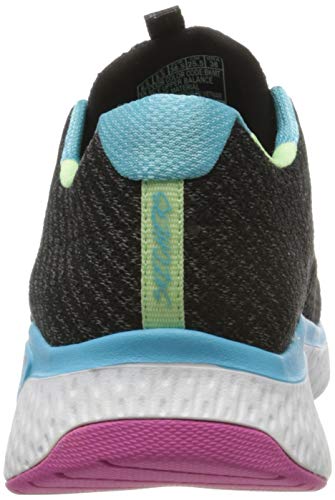 Skechers Damen-Schwarz, Türkis, Zapato Neutral para Mujer, 37 EU