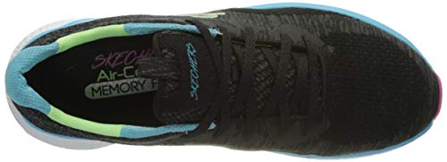 Skechers Damen-Schwarz, Türkis, Zapato Neutral para Mujer, 37 EU