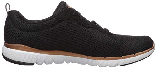 Skechers Flex Appeal 3.0-First Insight, Zapatillas Mujer, Negro (BKRG Black Mesh/Trim), 39 EU