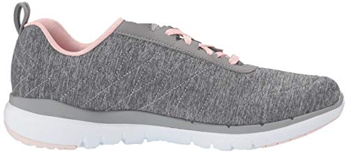 Skechers Flex Appeal 3.0-Insiders, Zapatillas Deportivas Mujer, Multicolor (GYLP Black & Gray Mesh/Black Trim), 39 EU