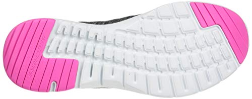Skechers Flex Appeal 3.0, Zapatillas Mujer, Negro (Black Mesh/Pink & Blue Trim Bkmt), 37 EU