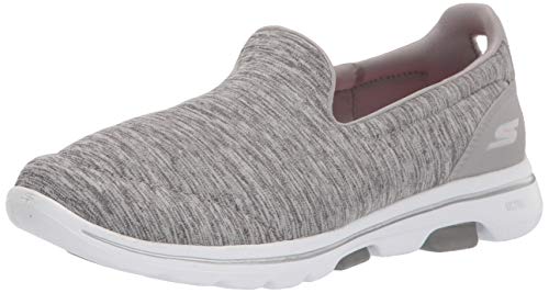 Skechers Performance Go Walk 5-Honor, Zapatillas Mujer, Gris (GRY Black Textile/White Trim), 39 EU