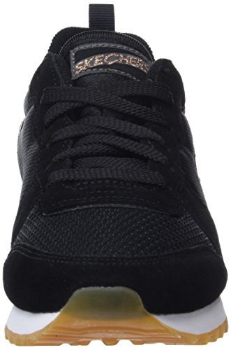 Skechers Retros-OG 85-Goldn Gurl, Zapatillas de Deporte Mujer, Negro (BLK Black Suede/Nylon/Mesh/Rose Gold Trim), 37 EU