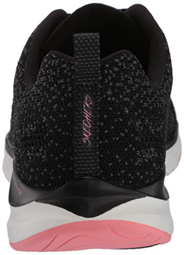 Skechers Ultra Groove, Zapatillas Mujer, Negro (Black Knit Mesh/Pink Trim Bkpk), 37 EU