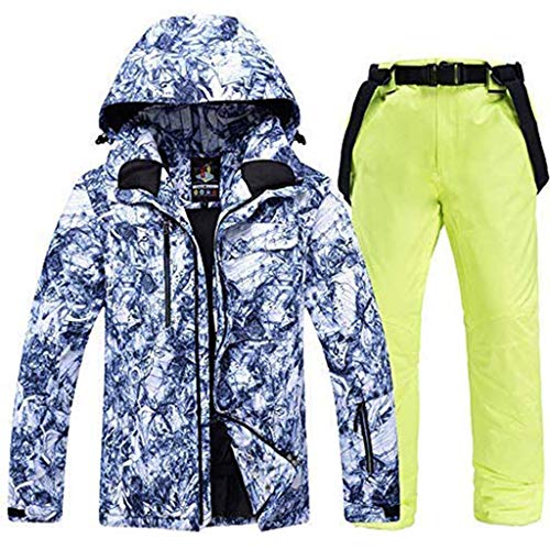 Ski suit Trajes De Esquí para Hombres Chaqueta De Invierno Protección contra El Frío Mantener Abrigado Traje Deportivo De Montaña Chapa Chaqueta De Esquí De Dos Pisos Pantalones