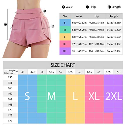 SKYSPER Pantalones Cortos Deportivos para Mujer Pantalón Corto Deportes Cintura Elástica Transpirable Secado Rápido para Yoga Playa Casuales Gimnasio Ejercicio Fitness Running Verano Tamaño S-L