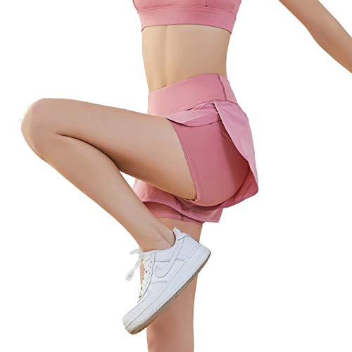 SKYSPER Pantalones Cortos Deportivos para Mujer Pantalón Corto Deportes Cintura Elástica Transpirable Secado Rápido para Yoga Playa Casuales Gimnasio Ejercicio Fitness Running Verano Tamaño S-L