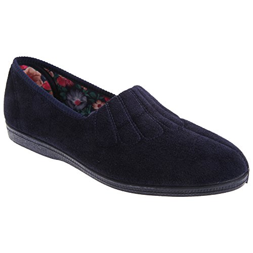 Sleepers - Zapatillas de Estar por casa Modelo Zara de Ancho Especial para Mujer (40) (Azul Real)