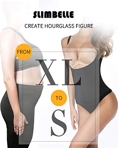 SLIMBELLE Body Reductoras Sin Costuras Latex Fajas Adelgazantes Mujer Corsé Modeladora Postparto Colombiana Body Shaper Nergo Beige