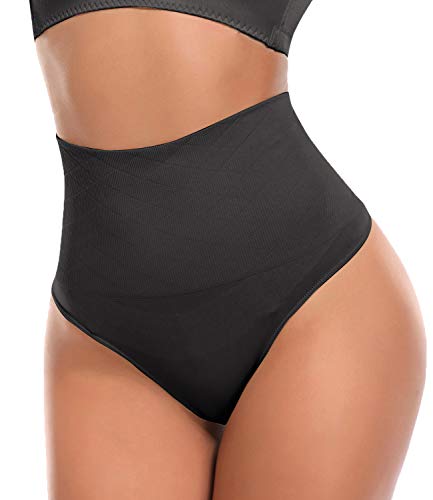 SLIMBELLE Fajas Tanga Invisible Braguita Moldeadora Thong Cintura Media para Mujer String Reductora sin Costuras Sexy Adelgazante Abdomen Elástico Shaping Lenceria-L