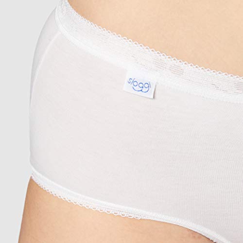 Sloggi Basic Plus Midi 3 Pack - Braguita para mujer, color blanco, talla 42