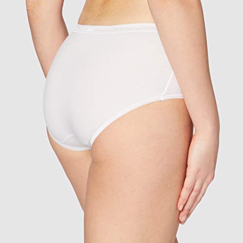 Sloggi Basic Plus Midi 3 Pack - Braguita para mujer, color blanco, talla 42