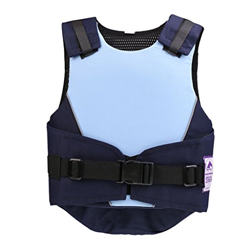 SM SunniMix Protector De Chaleco Ecuestre Para Hombres, Mujeres, Niños, Niños, Chalecos De Equitación Acolchados De Seguridad EVA - Azul, CS