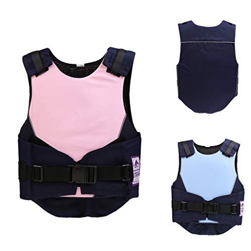 SM SunniMix Protector De Chaleco Ecuestre Para Hombres, Mujeres, Niños, Niños, Chalecos De Equitación Acolchados De Seguridad EVA - Azul, CS