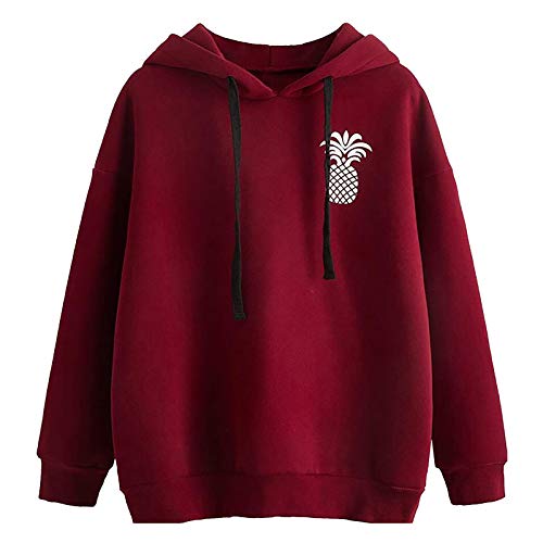SmallYin Sudaderas con Capucha para Damas, Sudaderas con Capucha De Manga Larga con Estampado Informal, Ropa Deportiva,Sudadera De Manga Larga para Mujer (Negro/Rosa/Rojo, Etc.)