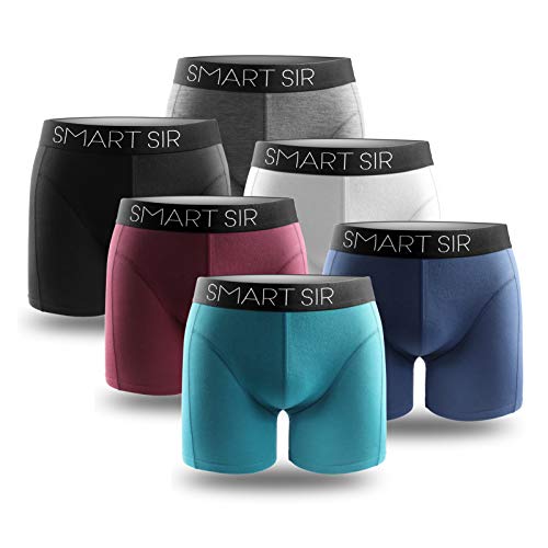 Smart Sir Calzoncillos Hombre (Pack de 3/6), Bóxers Ajustados para Hombre, Boxer Algodon, Ropa Interior Hombres S, M, L, XL, 2XL, 3XL