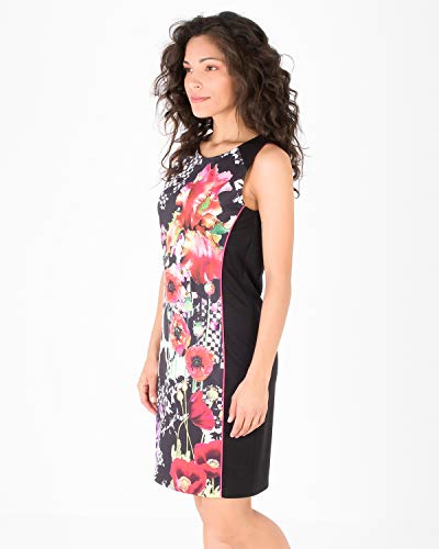 Smash! Vestido Estampado Flores y Gemétrico para Mujer de Verano Cuello Redondo sin Mangas Vestido Corto de Fiesta de Verano para Mujer Dress Espy