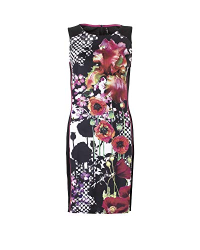 Smash! Vestido Estampado Flores y Gemétrico para Mujer de Verano Cuello Redondo sin Mangas Vestido Corto de Fiesta de Verano para Mujer Dress Espy